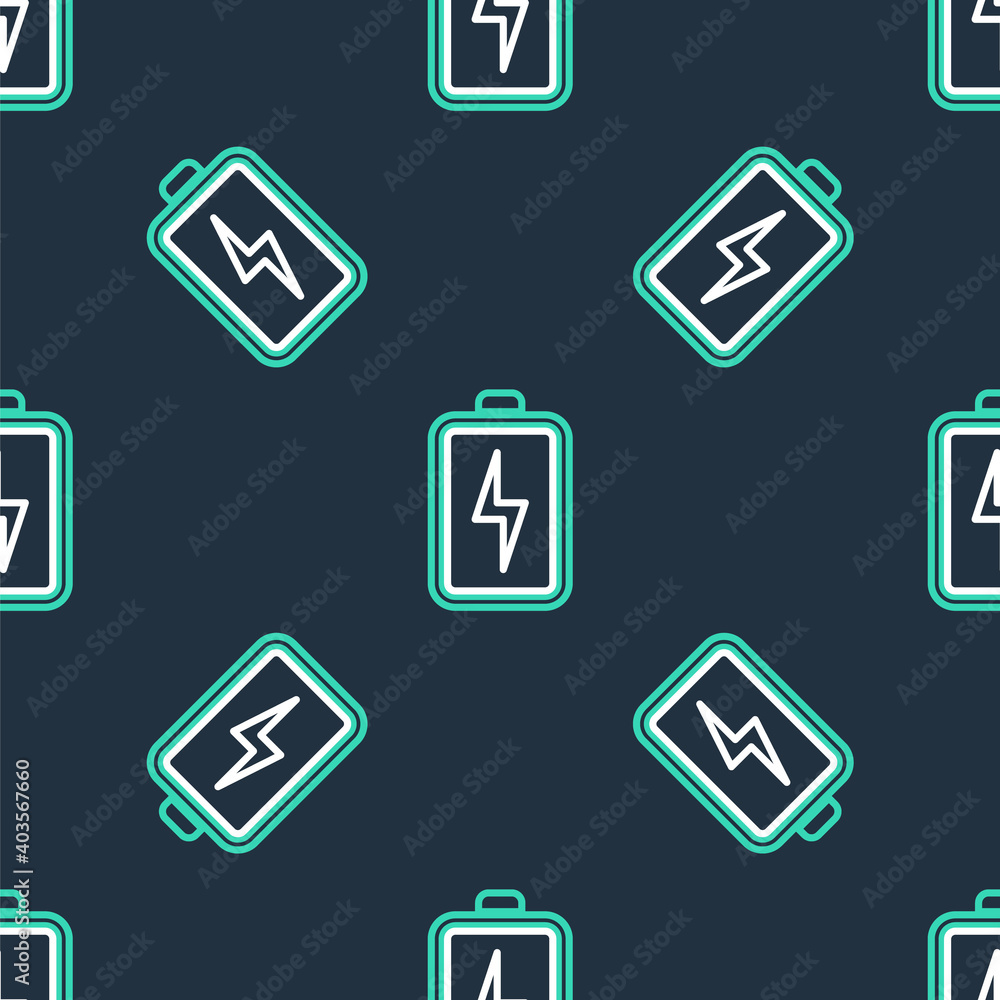 Line Battery icon isolated seamless pattern on black background. Lightning bolt symbol. Vector. Line Battery icon isolated seamless pattern on black background. Lightning bolt symbol. Vector.