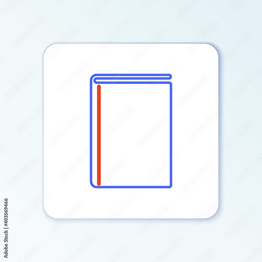 Line Book icon isolated on white background. Colorful outline concept. Vector. Line Book icon isolated on white background. Colorful outline concept. Vector.