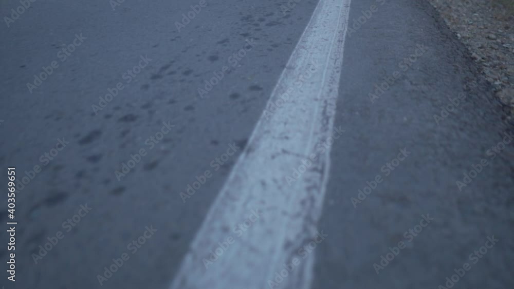 Road markings. Motion Over Empty Highway With White Markings. Speed Road Flight, Seamlessly Loop-able. Car Drive On Highway. Road markings. Motion Over Empty Highway With White Markings. Speed Road Flight, Seamlessly Loop-able. Car Drive On Highway.