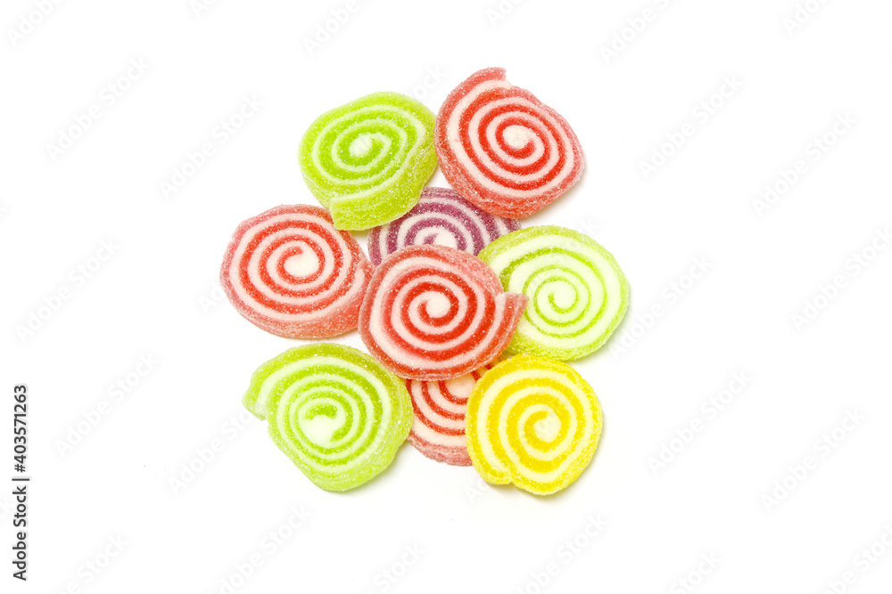color sweet Tasty jellies on white background. color sweet Tasty jellies on white background.