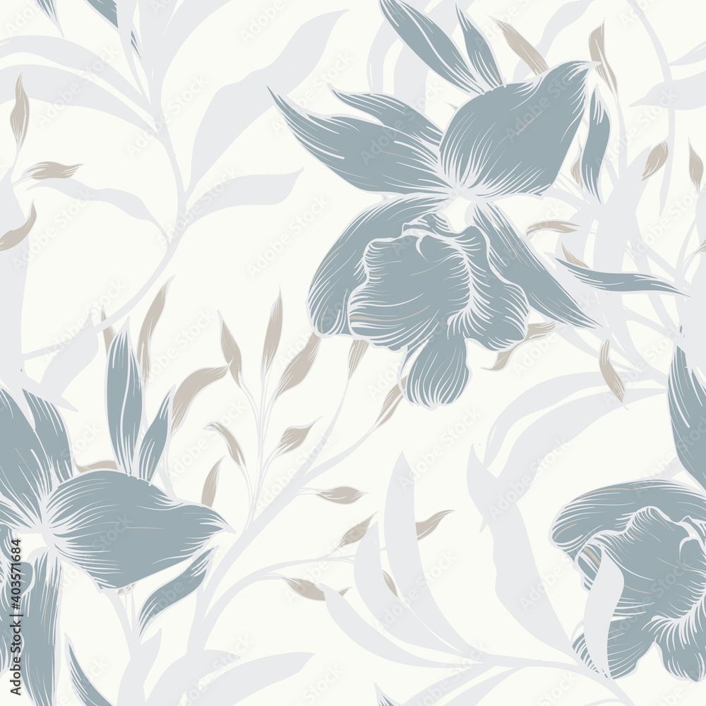 Beautiful seamless floral pattern background.
Beautiful seamless floral pattern background.