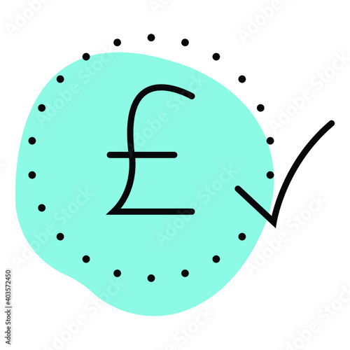 funt sterling icon isolated sign symbol.