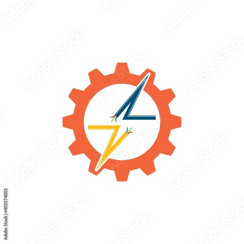 electrical service and installation  icon vector design