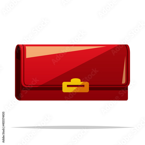 Women wallet clutch purse vector isolated illustration