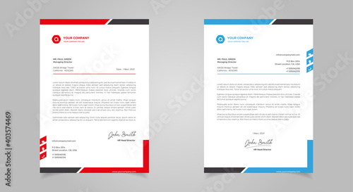 Abstract Letterhead Design Modern Business Letterhead Design Template
