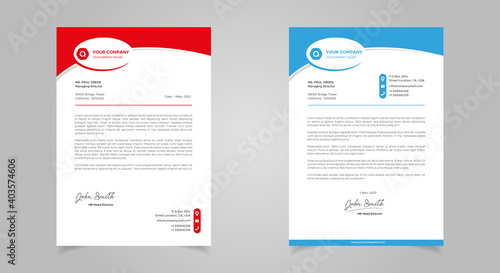Abstract Letterhead Design Modern Business Letterhead Design Template