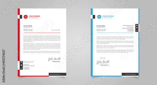 Abstract Letterhead Design Modern Business Letterhead Design Template