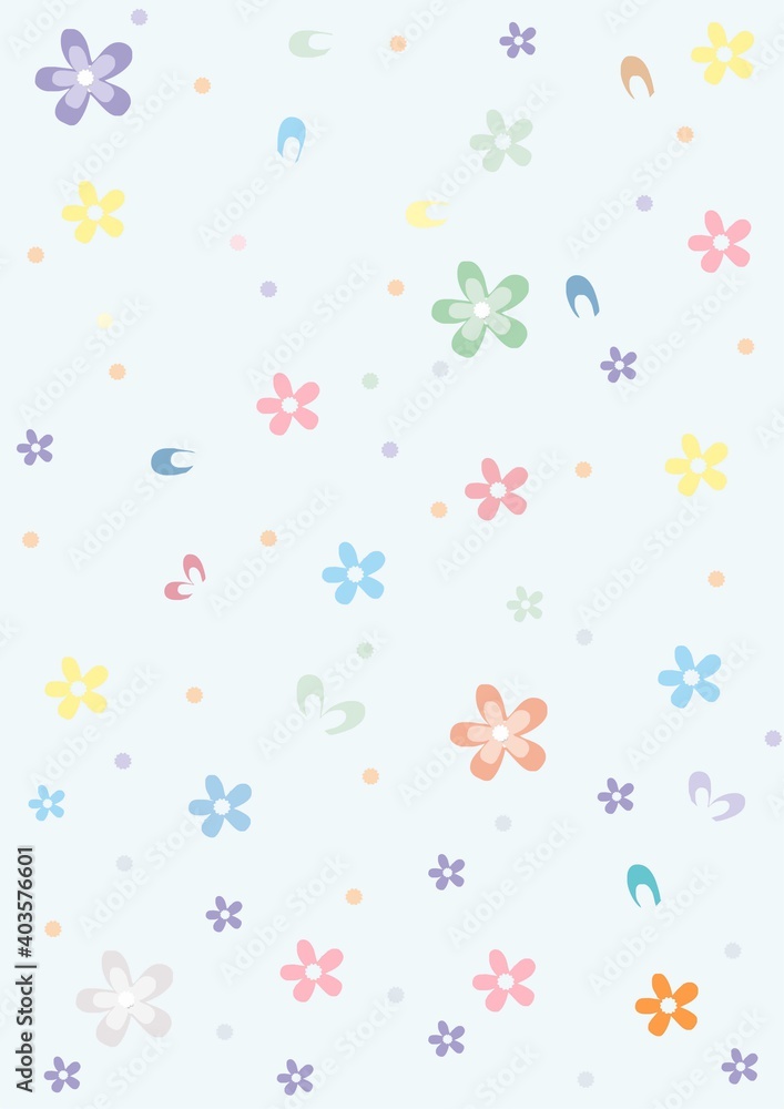 Background of painted flowers