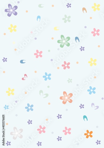 Background of painted flowers
