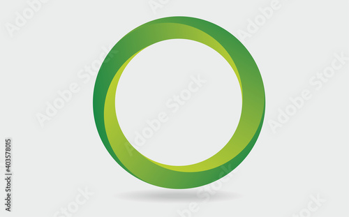 Circular graphic design element in green. Vector illustration. EPS10.