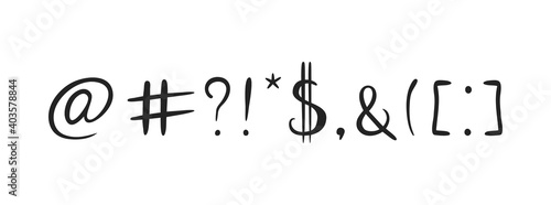 sketch of set of grammar signs