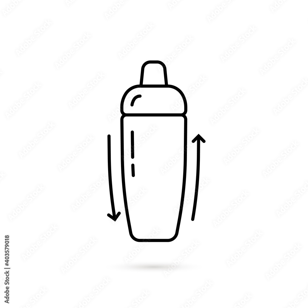 thin line cocktail shaker black icon thin line cocktail shaker black icon