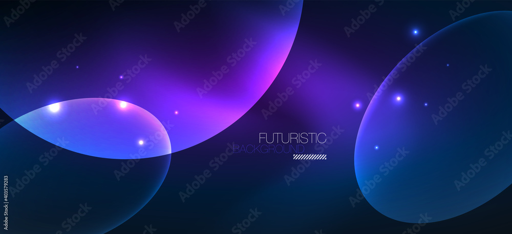 Neon ellipses abstract backgrounds. Shiny bright round shapes glowing in the dark. Vector futuristic illustrations for covers, banners, flyers and posters and other Neon ellipses abstract backgrounds. Shiny bright round shapes glowing in the dark. Vector futuristic illustrations for covers, banners, flyers and posters and other