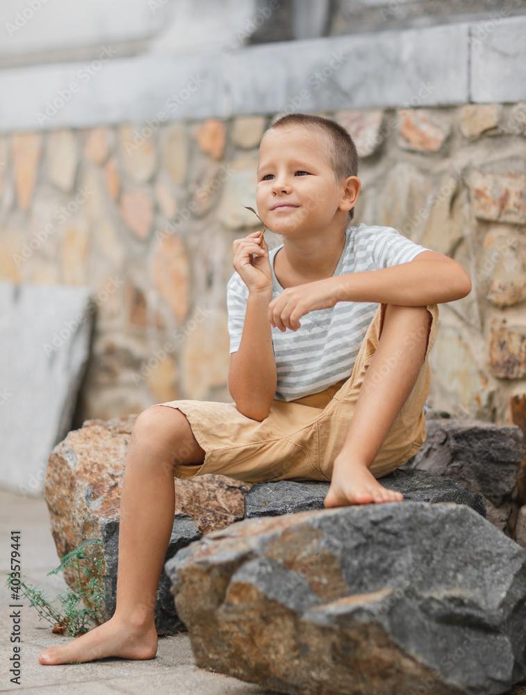 Outdoor portrait of a little boy Outdoor portrait of a little boy