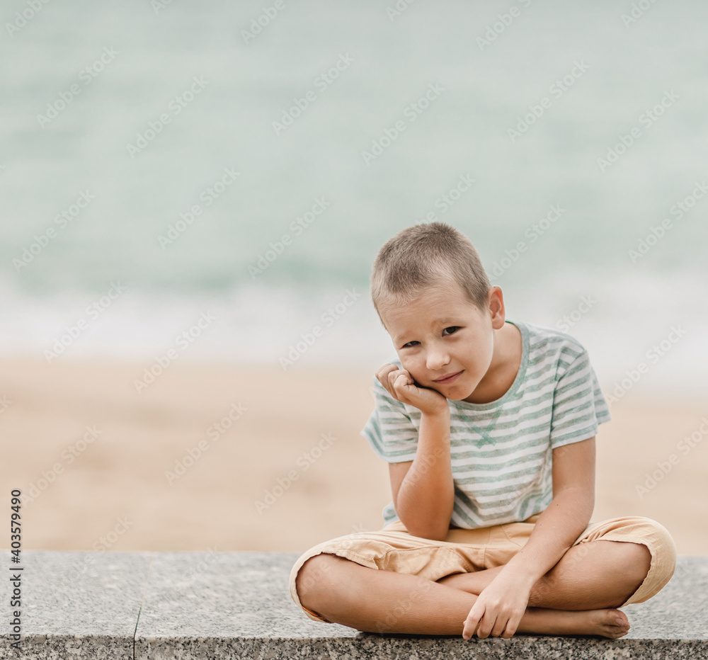 Outdoor portrait of a little boy Outdoor portrait of a little boy