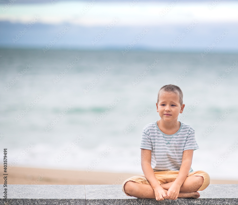 Outdoor portrait of a little boy Outdoor portrait of a little boy