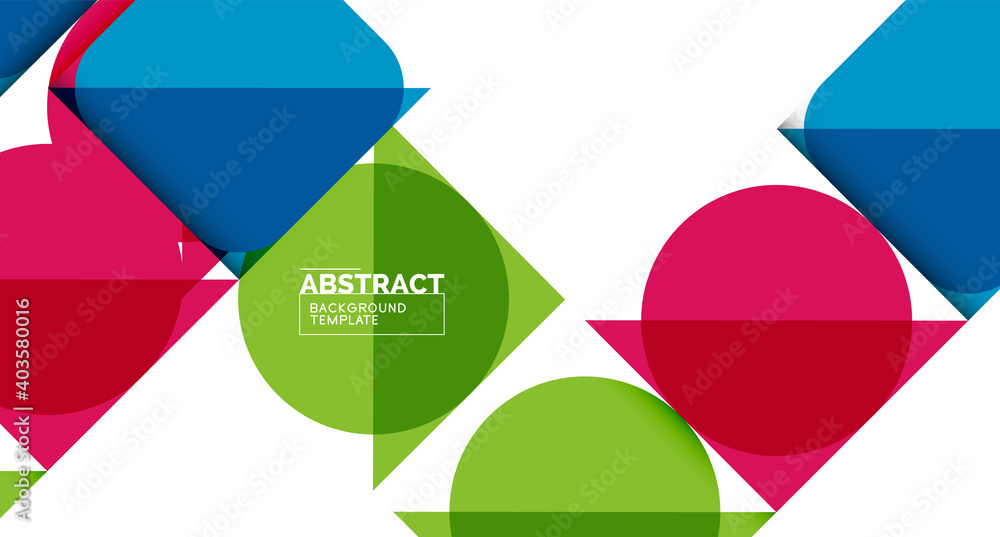 Clean minimal geometric abstract background with triangles and circles. Vector illustration for covers, banners, flyers and posters and other designs Clean minimal geometric abstract background with triangles and circles. Vector illustration for covers, banners, flyers and posters and other designs