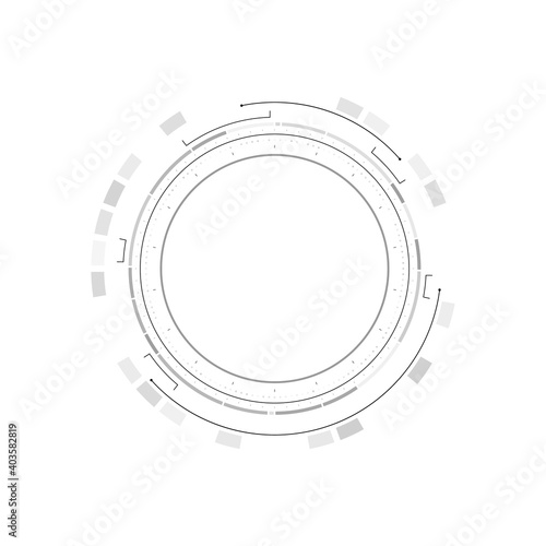 Obraz na płótnie HUD circle infographic elements. Sci-fi round head-up display for futuristic user interface HUD, GUI. Tech and science theme. Vector illustration. w salonie
