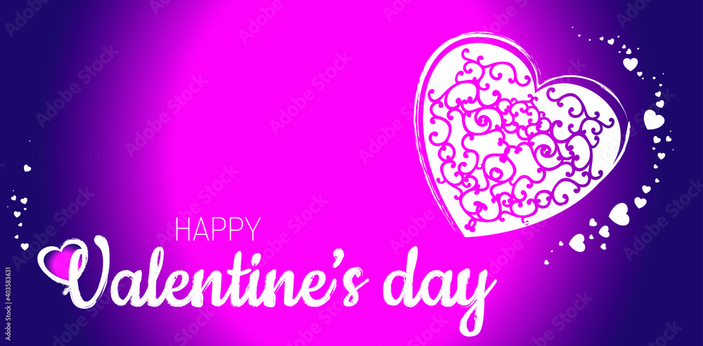 Happy Valentine's Day Design in a romantic background vector Happy Valentine's Day Design in a romantic background vector