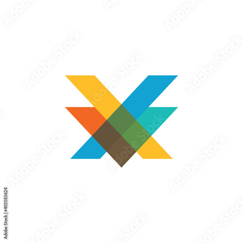 Free Download Letter V Full Color logo design - GFXLoad