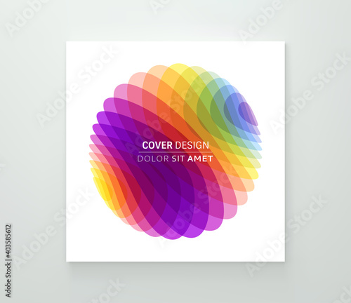 Cover design template. Abstract geometric design. Vector illustration made of various overlapping elements. Applicable for banners, placards, posters, flyers.