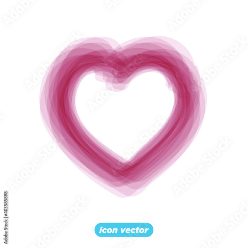 heart love icon template color editable. Valentine hearth symbol vector illustration for graphic and web design.