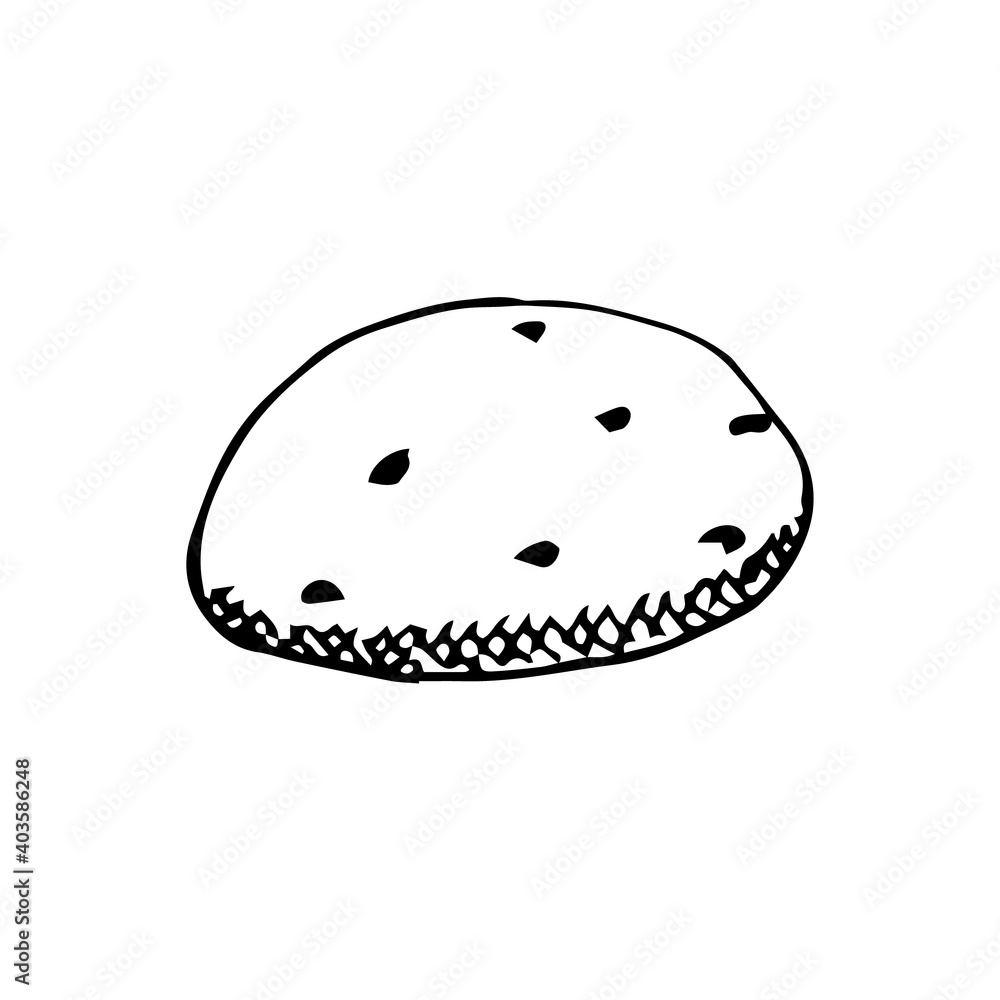 Vegetable potato, vector illustration, hand drawing sketch Vegetable potato, vector illustration, hand drawing sketch