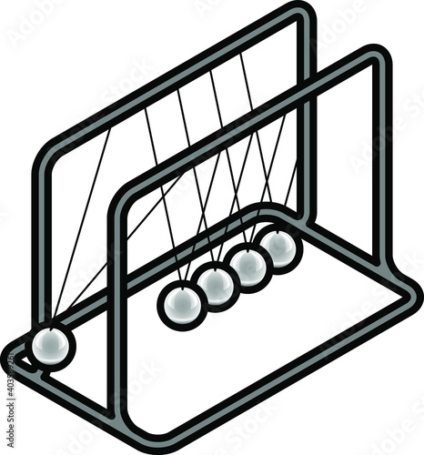 A Newton's Cradle executive desk toy.