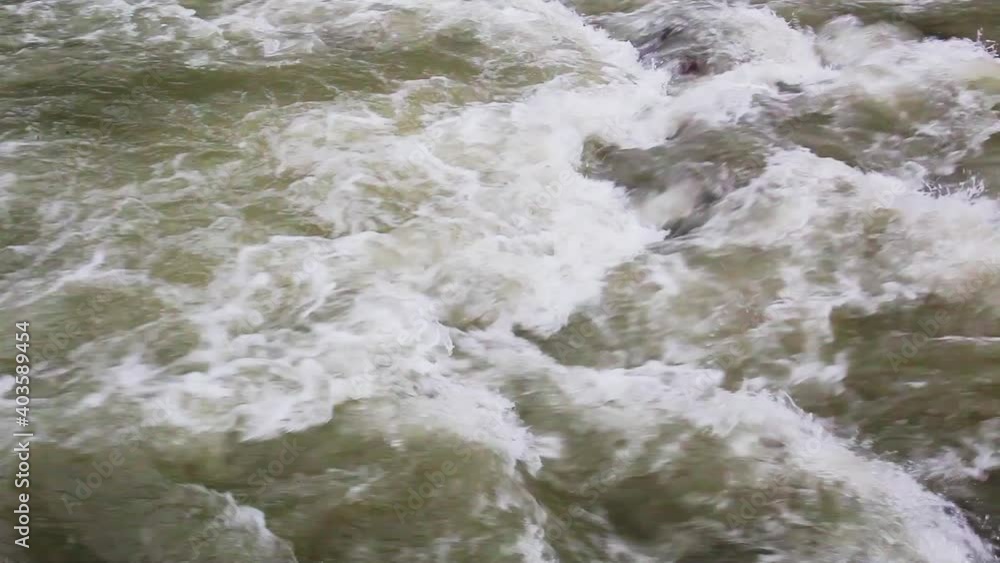 Torrential rapids on the Drava River in Alps Torrential rapids on the Drava River in Alps