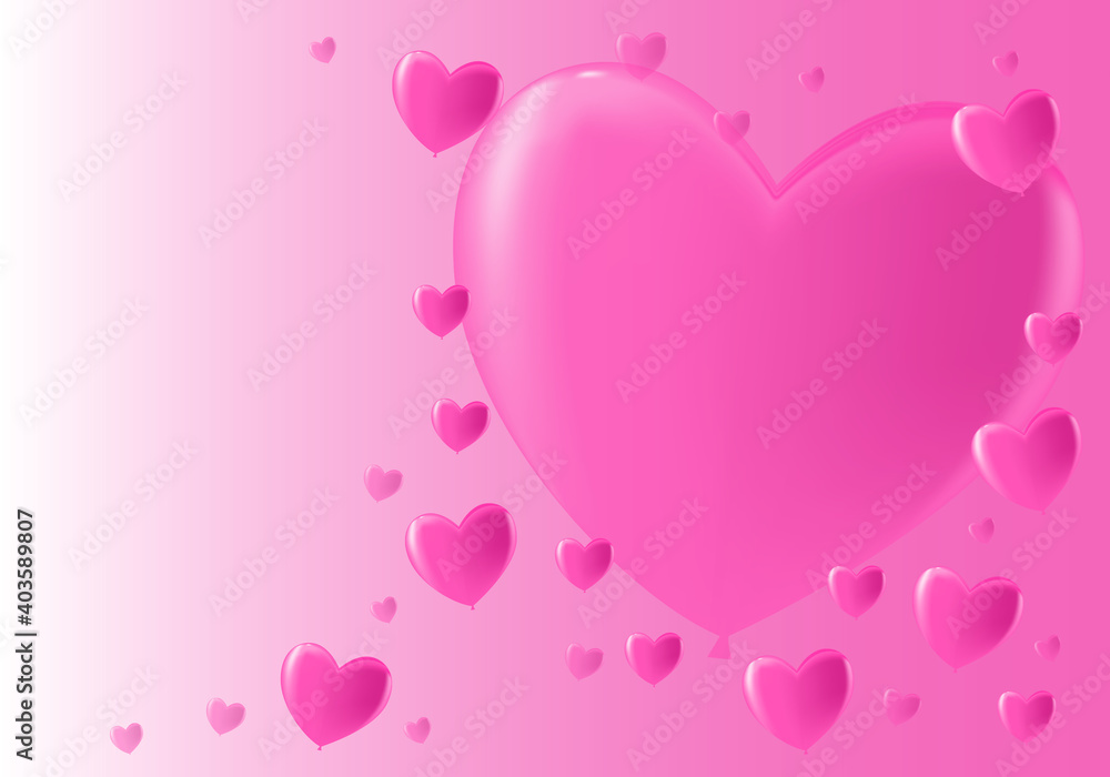 Valentines day background with heart pattern and typography of happy valentines day text . Vector illustration.