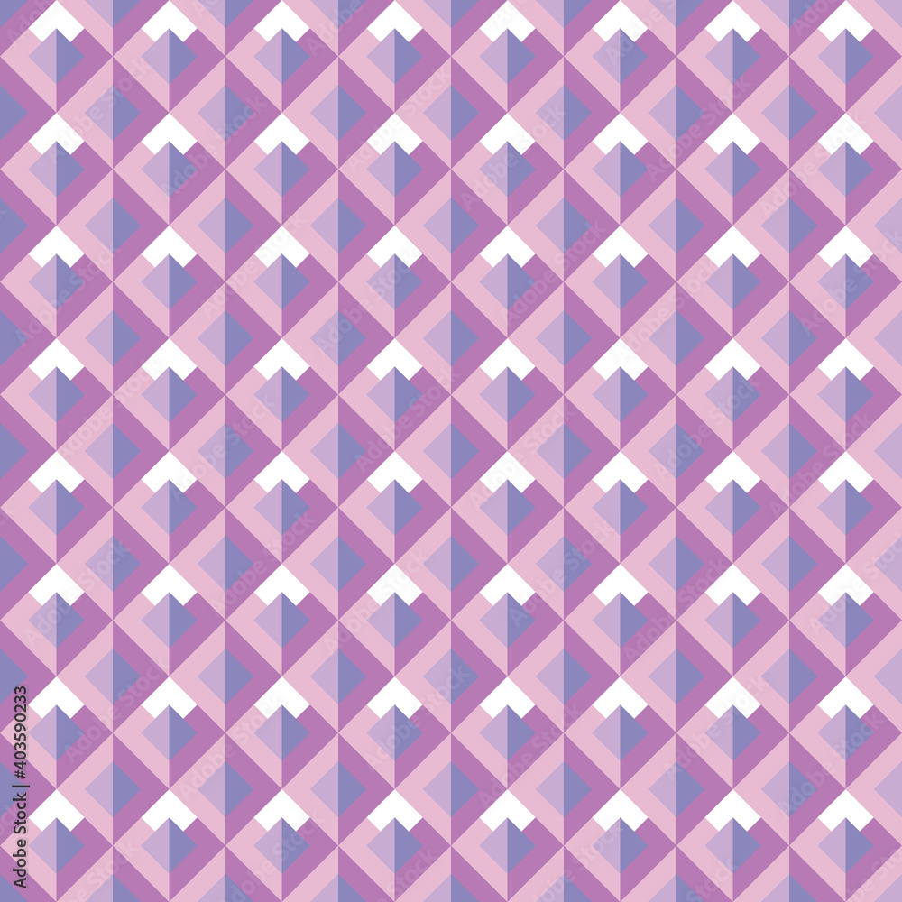 Geometric seamless repeat pattern, purple vector background.