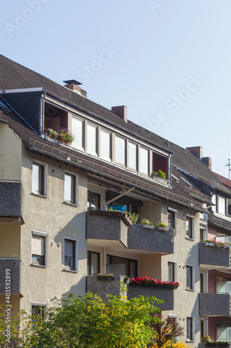 Fototapeta Naklejka Na Ścianę i Meble -  Moderne Wohngebäude, Findorff, Bremen, Deutschland, Europa