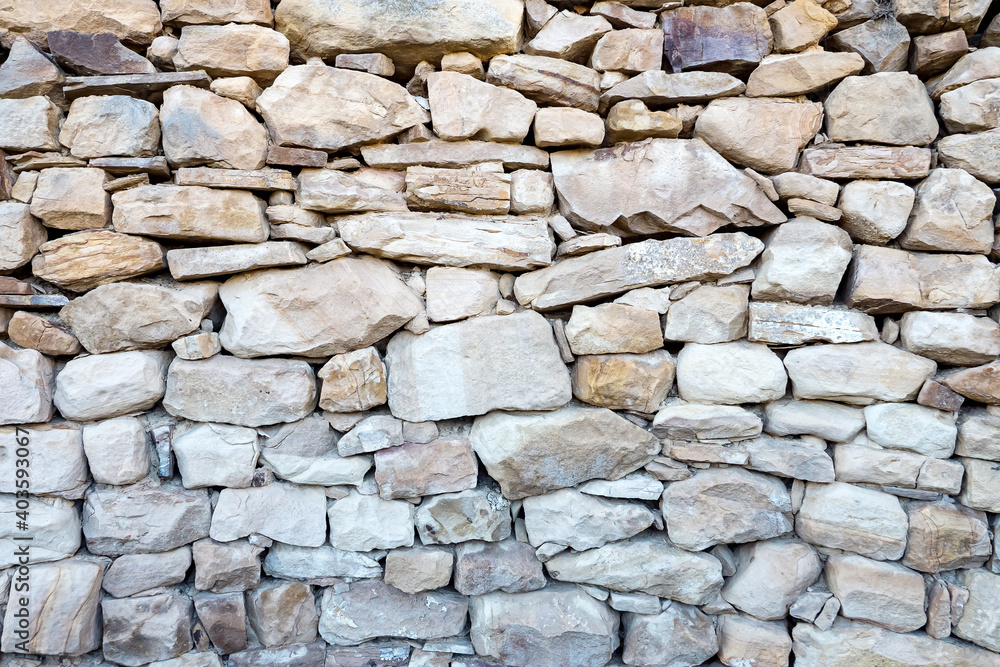 Rock wall of different sizes texture background Rock wall of different sizes texture background