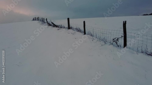 Winter landscape in the german area called Rothaargebirge near the city Hallenberg photo