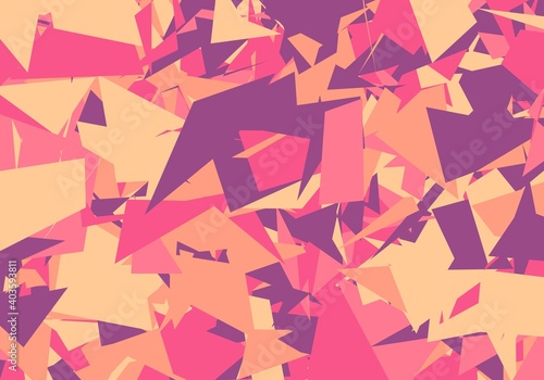 Orange Geometric abstract chaos vector background. creative element