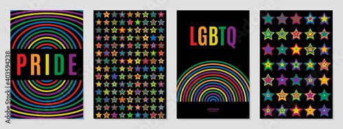 Black Sign pride lgbt symbol rainbow. community flag vector
