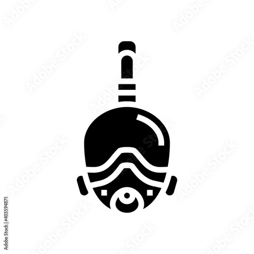 diving mask glyph icon vector. diving mask sign. isolated contour symbol black illustration photo