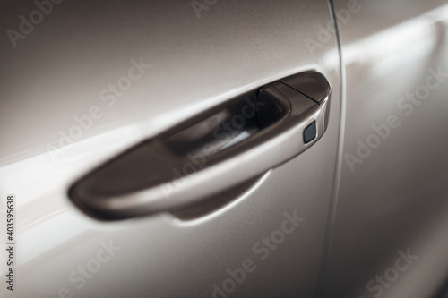 Car door handle with key less go sensor