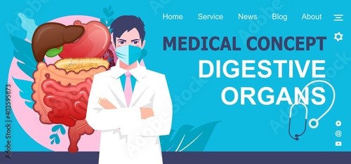 medical concept banner internal organs