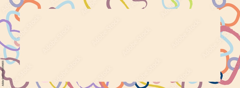 Beige colors with doodles in frame cover template background Beige colors with doodles in frame cover template background