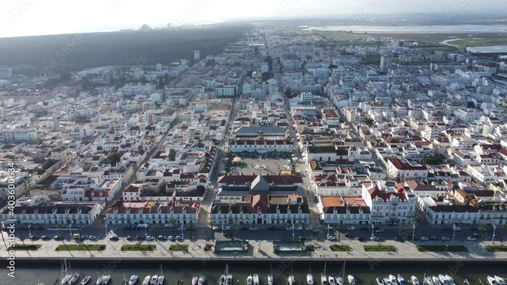 Aerial view of Vila Real de Santo Antonio in Algarve, Portugal Aerial view of Vila Real de Santo Antonio in Algarve, Portugal
