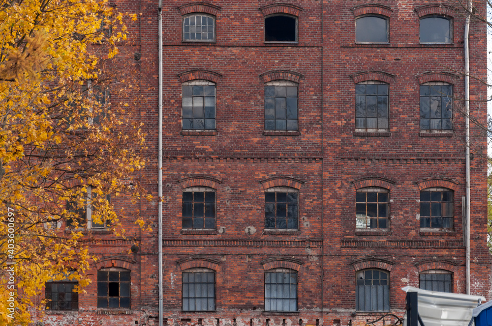 Fototapeta premium Abandoned alcohol factory in Warsaw
