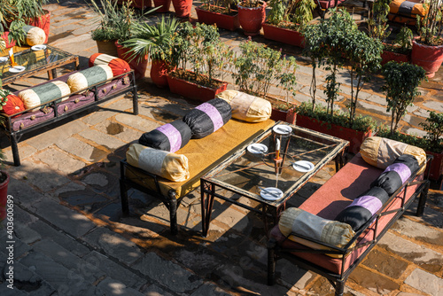 A view of saidpur village hotel eating and sitting place in islamabad photo