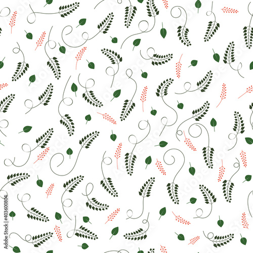 Fototapeta Naklejka Na Ścianę i Meble -  seamless floral pattern for creativity with branches and leaves