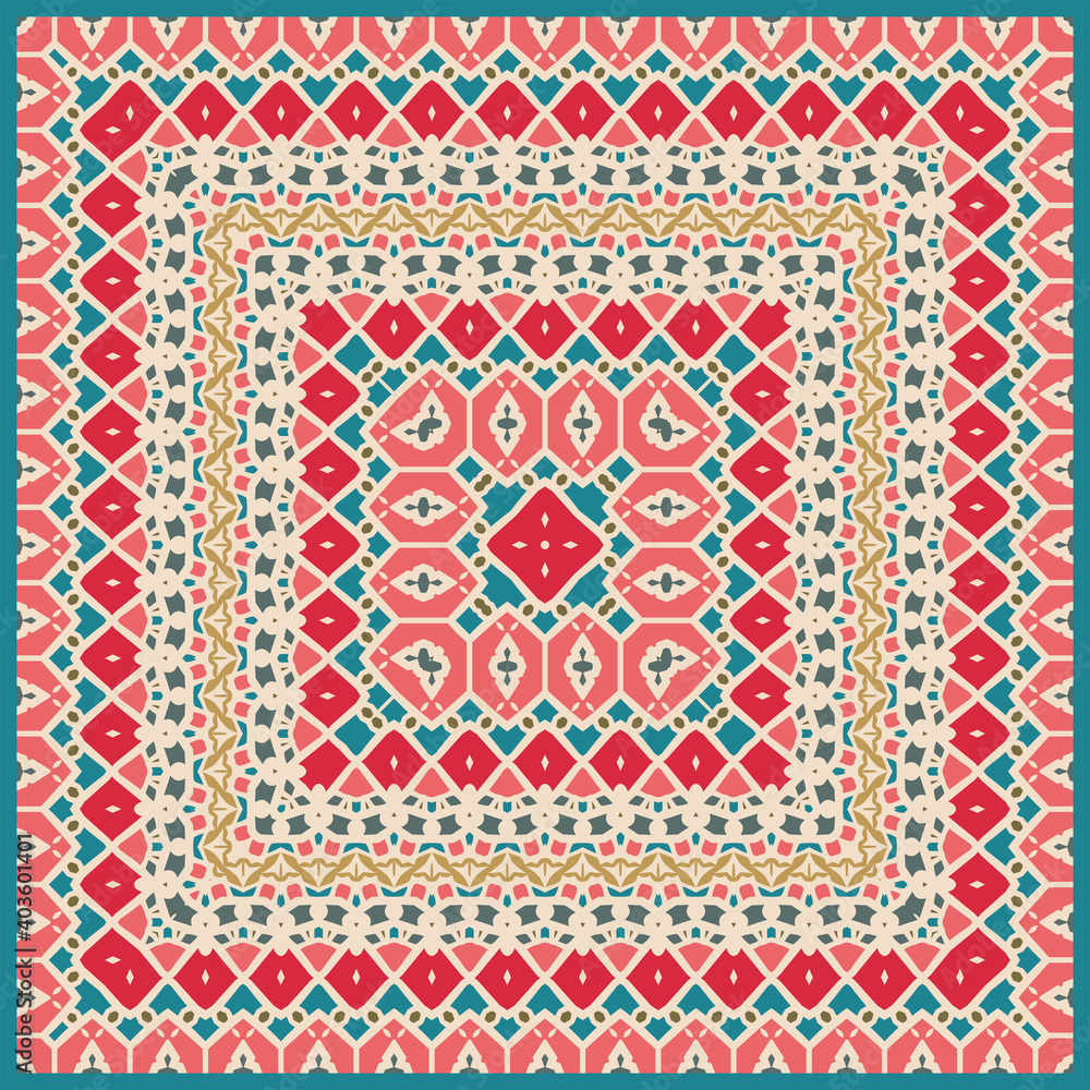 Abstract geometric seamless pattern in beige red blue .Vector. Use this pattern in the design of carpet, shawl, pillow, textile, ceramic tiles, surface. Ribbons. Abstract geometric seamless pattern in beige red blue .Vector. Use this pattern in the design of carpet, shawl, pillow, textile, ceramic tiles, surface. Ribbons.