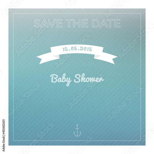 Save the date baby shower card photo