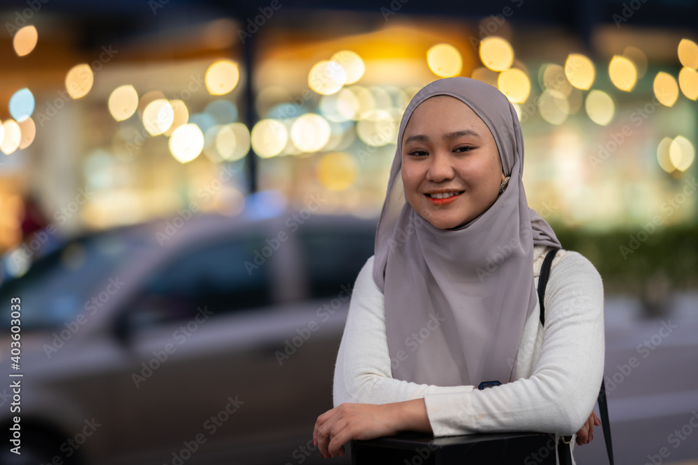 Young teenager waiting vehicle at stop station. Young teenager waiting vehicle at stop station.