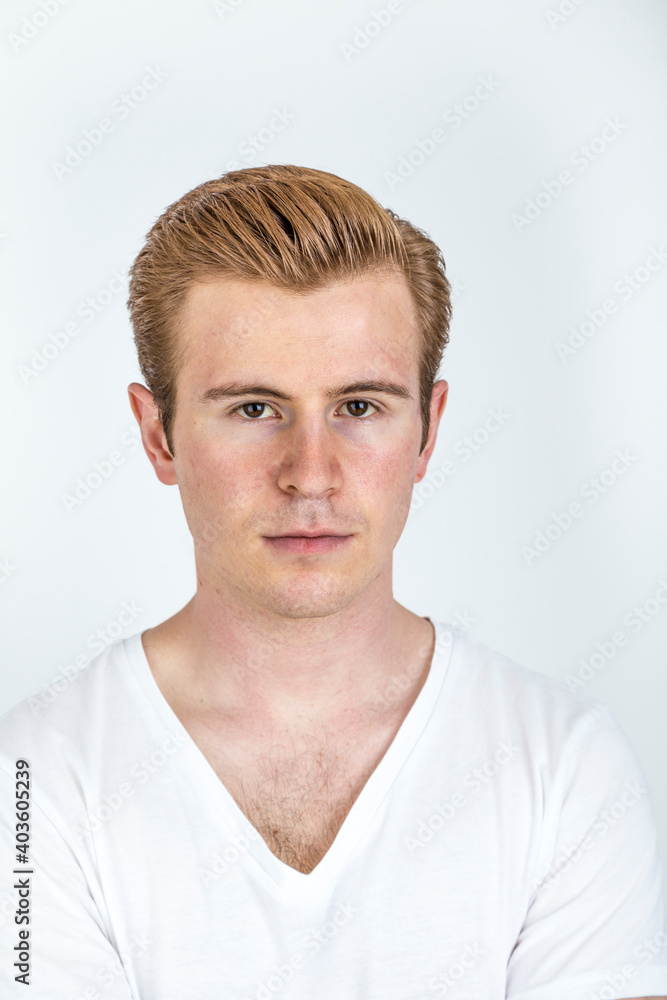 portrait of young man in studio portrait of young man in studio