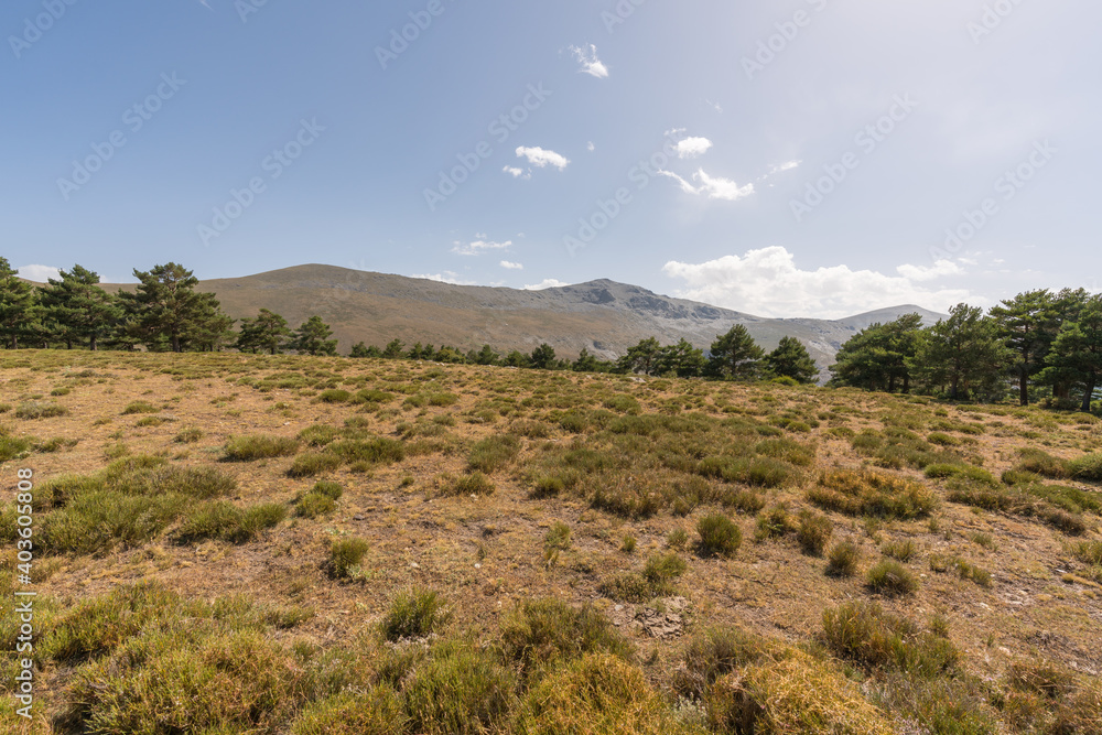 mountainous landscape of Sierra Nevada in southern Spain mountainous landscape of Sierra Nevada in southern Spain