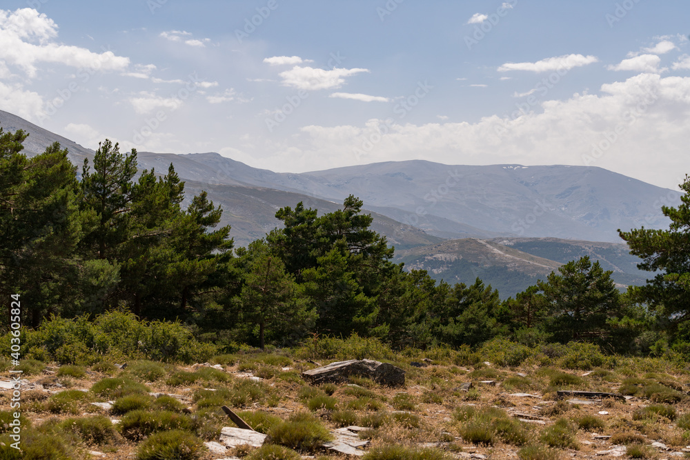 mountainous landscape of Sierra Nevada in southern Spain
